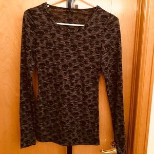 Long sleeve skull burnout shirt